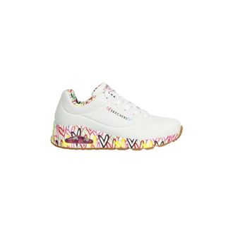 Skechers Fitness, Dames, Wit, 36 EU, Leer, Uno Loving Love