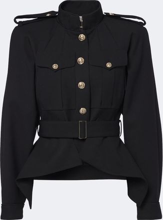 Balmain Giacca in lana con cintura