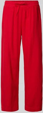 Freequent Wide Leg Pants aus Leinen-Mix mit elastischem Bund Modell Lava in Rot, Gr&ouml;&szlig;e XXL