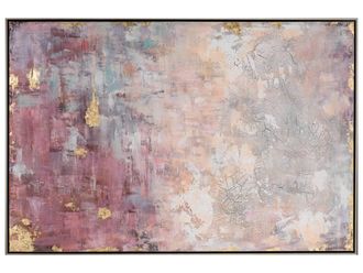 Schubiger M&ouml;bel Bild Abstrakt in Rosa mit Gold