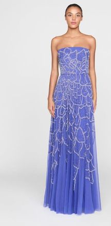 Theia Ramona Ombre Beaded Gown in Iris Bloom at Nordstrom, Size 10