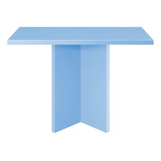 Really Nice Things Mesa de comedor cuadrada con tablero laminado de 3 cm en azul