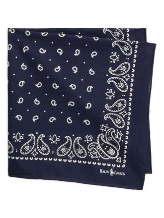 Polo Ralph Lauren paisley print bandana scarf - Blue