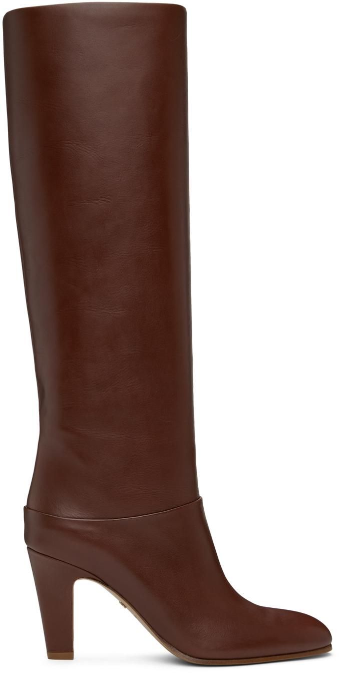 Chloé: Brown Leather Boots now up to −74% | Stylight