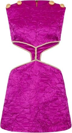 Roberto Cavalli Mini abito con dettagli cut-out - - Dresses - Donna - Rosa - L