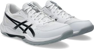 Asics Hallenschuh ASICS GEL-ROCKET 12, Herren, Gr. 42,5, schwarz-weiss (wei&szlig;, schwarz), Synthetik, Schuhe Hallenschuh, besonders geeignet f&uuml;r Handball und V