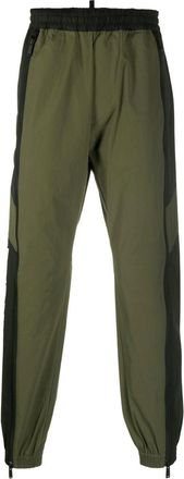 Dsquared2 logo-print track pants - men - Cotton/Elastane - 54 - Green