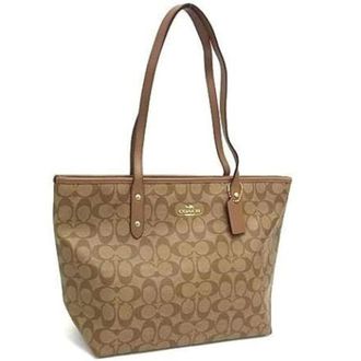 Coach Pre-owned Tote Bags, female, Brown, Size: ONE SIZE Pre-owned Leather shoulder-bags