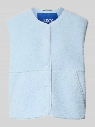Jack & Jones Relaxed Fit Weste in Teddy-Optik Modell Vera in Hellblau, Gr&ouml;&szlig;e XL