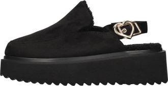 Love Moschino Mules van imitatie su&egrave;de - Dames - Loafers - Zwart - 39 EU - Su&egrave;de - Schoenen