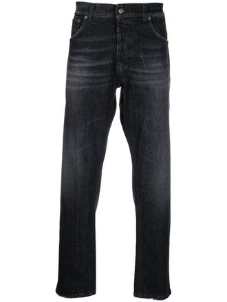 Dondup Jeans dritti a vita bassa - Nero