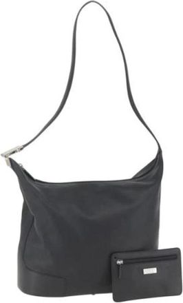 Loewe Pre-owned Shoulder Bags, female, Black, Size: ONE SIZE Pre-owned Leather Shoulder Bag