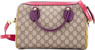 Gucci Convertible Boston Bag GG Coated Canvas and Leather Small satchel - Marrone