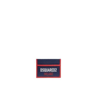 Dsquared2 Accessoires, Heren, Blauw, ONE Size, Leer, Tricolor Kaarthouder