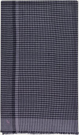 Anderson & Sheppard Mens Handwoven Houndstooth Cashmere Scarf