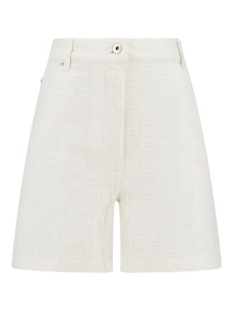 Ferragamo monogram cotton shorts - White