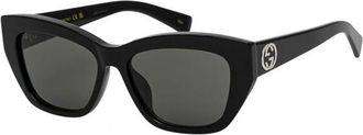 Gucci Zonnebrillen - Dames - Zonnebrillen - Zwart - 55 MM - Accessoires