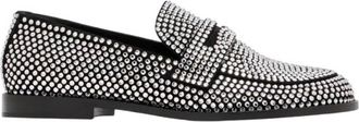 Amina Muaddi Tilda Crystal Loafers, Brand Size 39 ( US Size 9 )