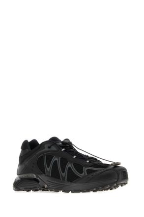 Salomon Unisex Black Mesh And Fabric Xt-Whisper Sneakers Black-Black-Asphalt Black/black/asphalt