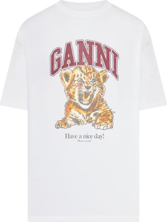 Ganni HEAVY COTTON JERSEY T-SHIRT - Ganni - Woman