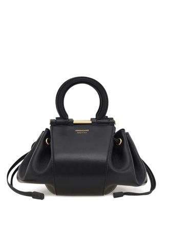 Ferragamo Crossbodytas met Gancini-handvat - Zwart