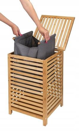 OEM Cesto De Ropa De Bamb&uacute; De Un Solo Compartimento Bamb&uacute; 40x40x60cm