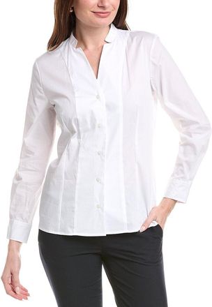 Anne Klein Notched Collar Poplin Shirt