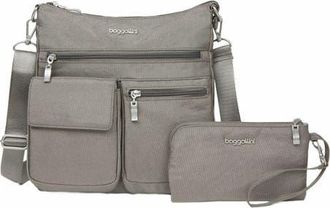 Baggallini Modern Everywhere Slim Crossbody Bag with RFID Wristlet in Sterling Shimmer at Nordstrom