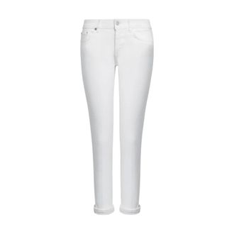 Dondup Cropped Jeans, female, White, Size: W25 Monroe Jeans
