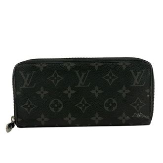 Louis Vuitton Black Leather Long Wallet (Bi-Fold) (Pre-Owned)