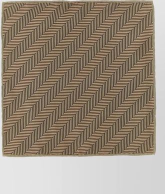 Brunello Cucinelli silk chevron-print pocket square