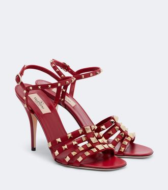 Valentino Garavani Sandalias Rockstud de piel