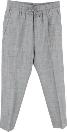 Vivienne Westwood Checked Trousers in Grey Wool