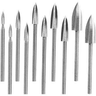 OEM Juego De 10 Brocas Para Tallar Y Grabar Madera - Broca Para Grabar - Broca Para Madera - Bricolaje - Apto Para Herramientas Rotativas -crezuo