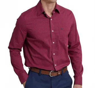 Southern Tide Charleston Pender Plaid Sportshirt In Rio Red