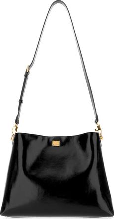 Dolce & Gabbana Large Vittoria Schoudertas - Dames - Schoudertassen - Zwart - ONE Size - Leer - Tassen
