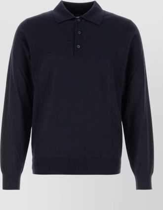 Brioni cashmere silk polo shirt