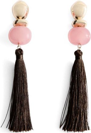 Mango Tassel Pendant Earrings in Brown at Nordstrom