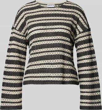 Jake*s Casual Longsleeve mit überschnittenen Schultern in Black, Größe XXL