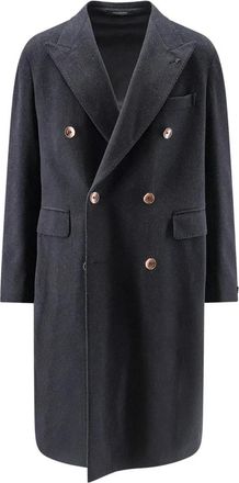 Tagliatore Double-Breasted Coats - Heren - Mantel - Grijs - M - Jassen