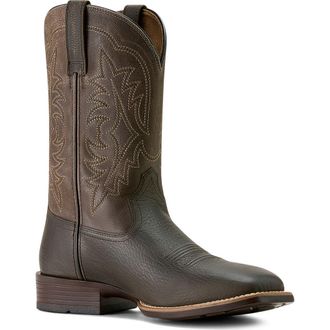 Ariat Ryden Ultra Wide Square Toe Cowboy Boot in Smokey Brown at Nordstrom, Size 10.5