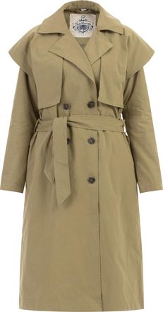 Dreimaster Dreimaster Trenchcoat Dames lichte olijf