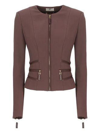 Elisabetta Franchi Giacca crop - Marrone