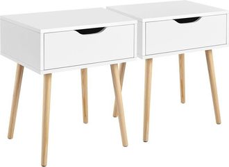Yaheetech 2 Comodini Camera da Letto con Cassetto Mobiletto Organizzatore da Letto 48,5 x 41 x 57,5 cm Tavolini dAppoggio Tavolino Lato da Divano Salotto