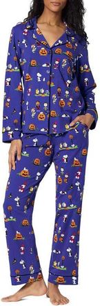 Bedhead Pajamas Peanuts Spooky Season Cotton Blend Pajamas in Spooky Season Snoopy at Nordstrom, Size X-Small