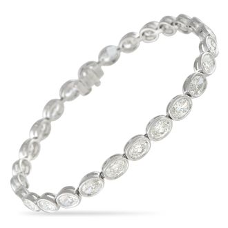 Luxury Bazaar 18K White Gold 8.05ct Diamond Bracelet ALB-18559-1