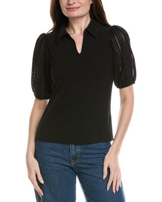 CeCe by Cynthia Steffe Cece Puff Sleeve Keyhole Top
