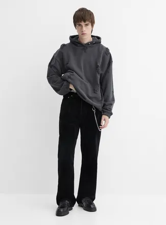 Djab Mens Twisted-seam velvet pant Relaxed fit Imported from Seoul