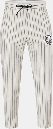 HUGO BOSS Hugo Mens Vertical Stripe Patterned Teagan Joggers in White - Size 30W/32L