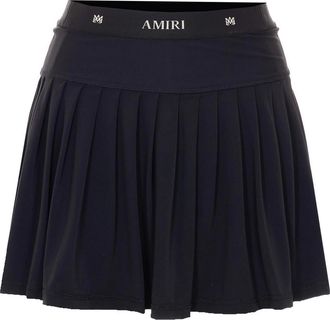 Amiri Black Ma Pleated Mini Skirt